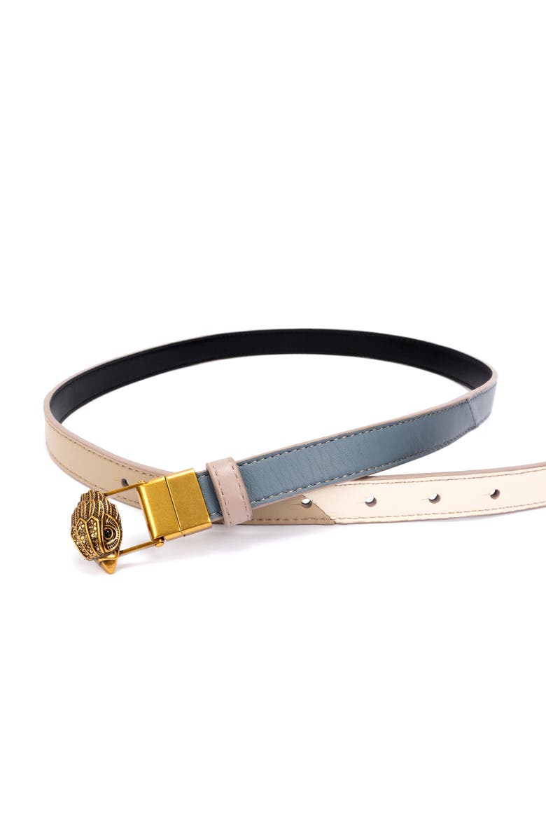 Kurt Geiger London Reversible Pieced Leather Belt, Alternate, color,