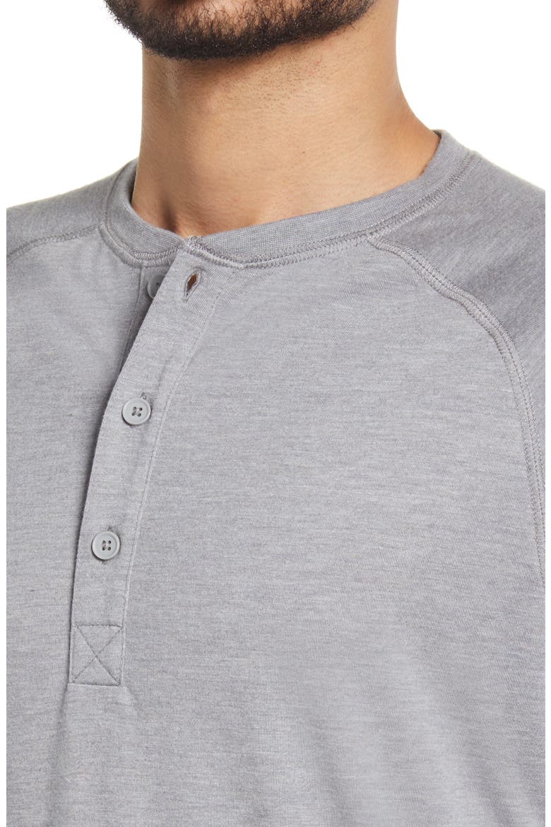Performance Long Sleeve Henley T-Shirt, Alternate, color, CHARCOAL HEATHER