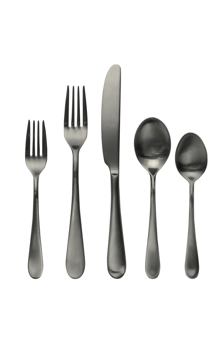 Mepra Natura Flatware Set - 20 Pieces, Main, color, Ice Black Gold