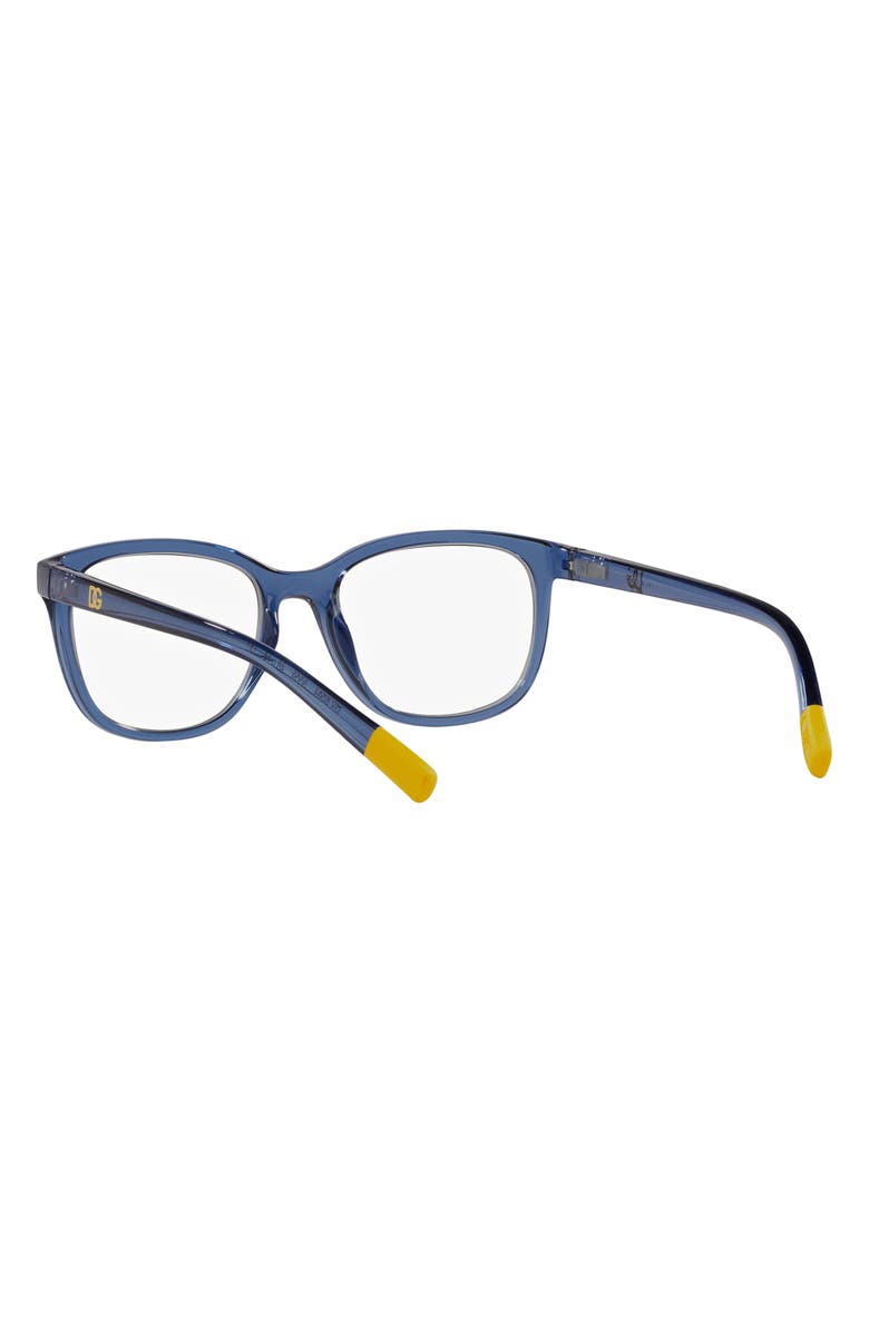 Dolce&Gabbana 50mm Rectangular Optical Glasses, Alternate, color, Opal Blue