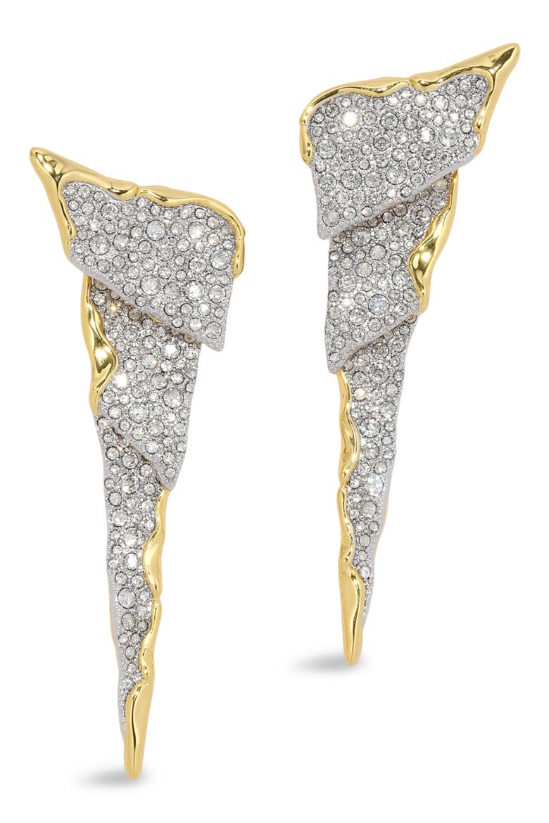 Solanales Crystal Cascade Drop Earrings, Main, color, GOLD/ CRYSTALS