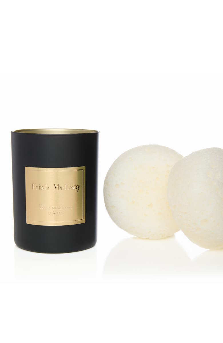 Trish McEvoy Sexy No. 9 Blackberry & Vanilla Fragrance Essentials Body Sponge & Candle Set $127 Value, Main, color, 
