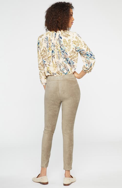 Nydj Faux Suede Leggings In Brown