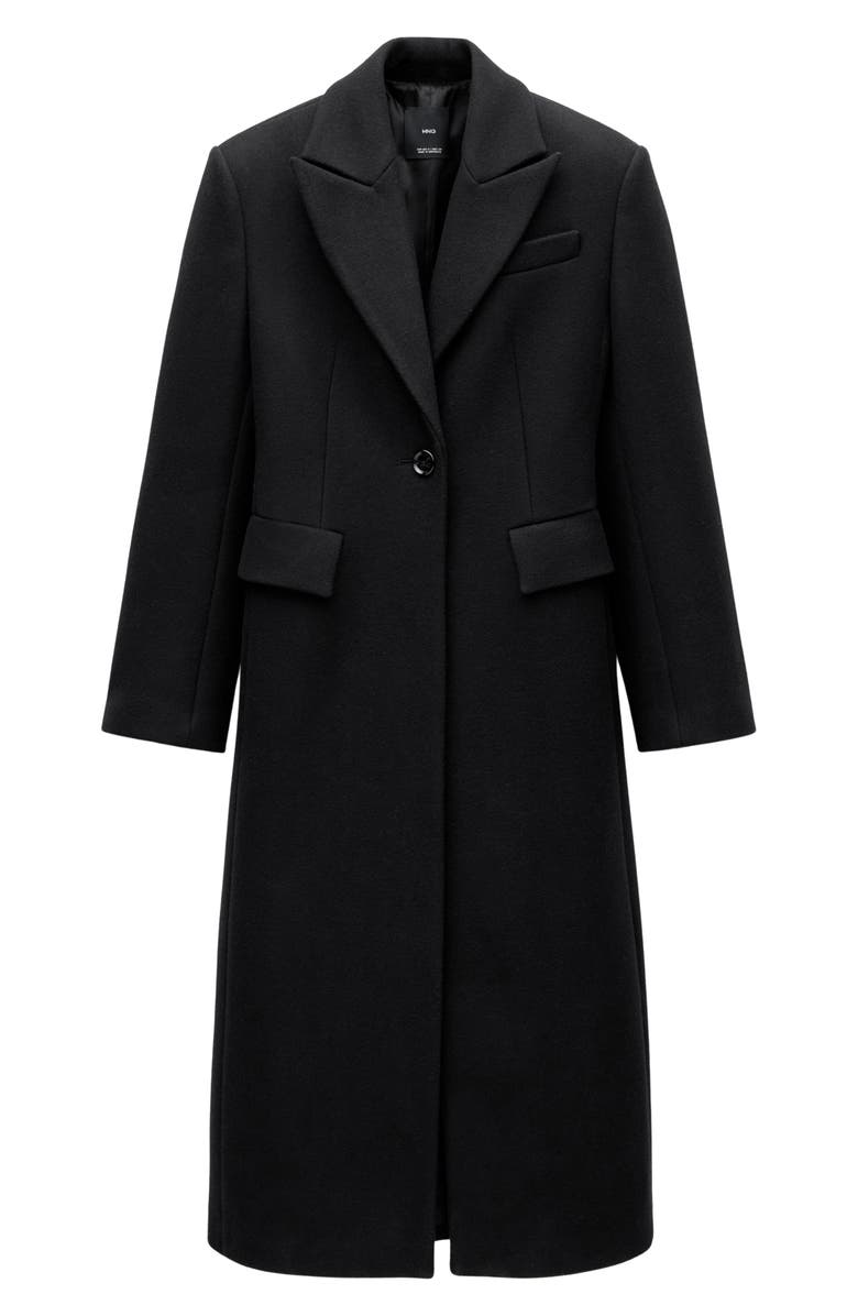 MANGO Structured Wool Blend Coat, Alternate, color,