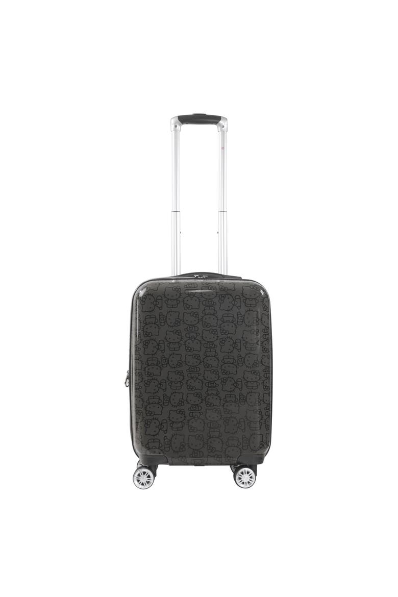 Hello Kitty Pose All Over Print 21" Hard-Sided Luggage, Alternate, color, Black