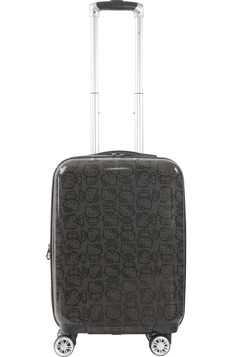 Hello Kitty Ful Hello Kitty Pose All Over Print 21" Hard-Sided Luggage, Alternate, color, Black