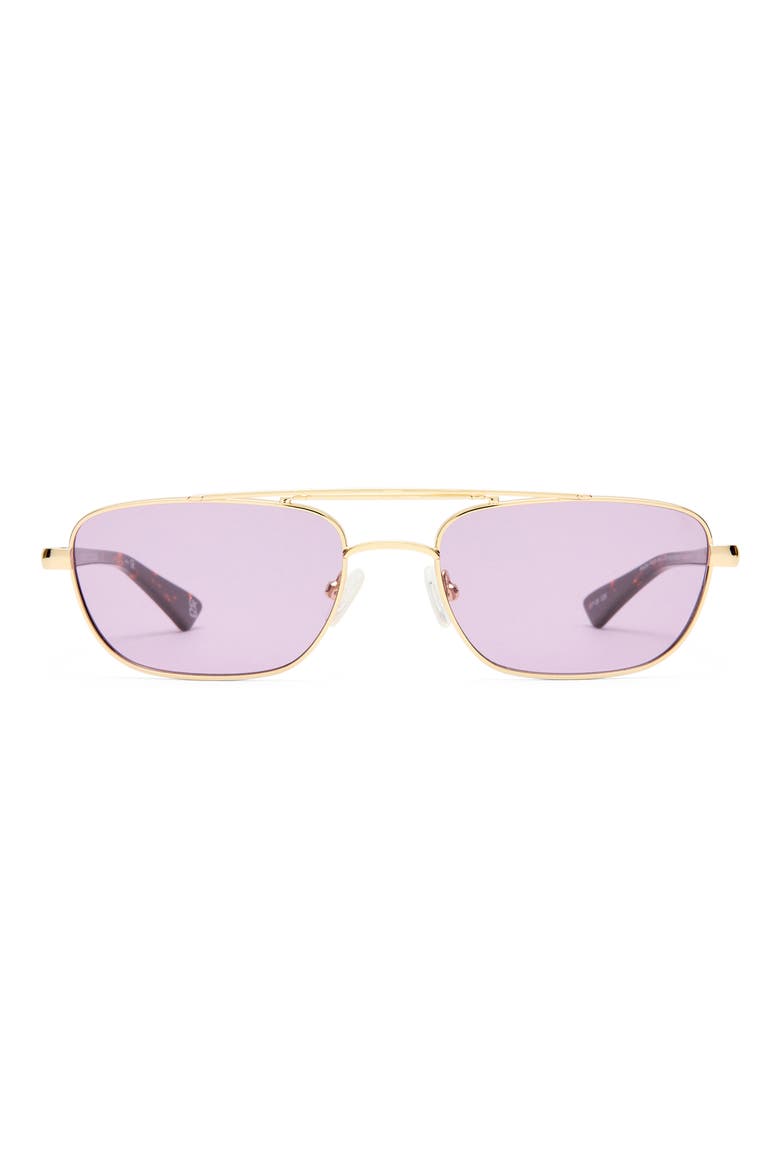 Le Mimi 57mm Aviator Sunglasses, Main, color, GOLD / VIOLET MONO