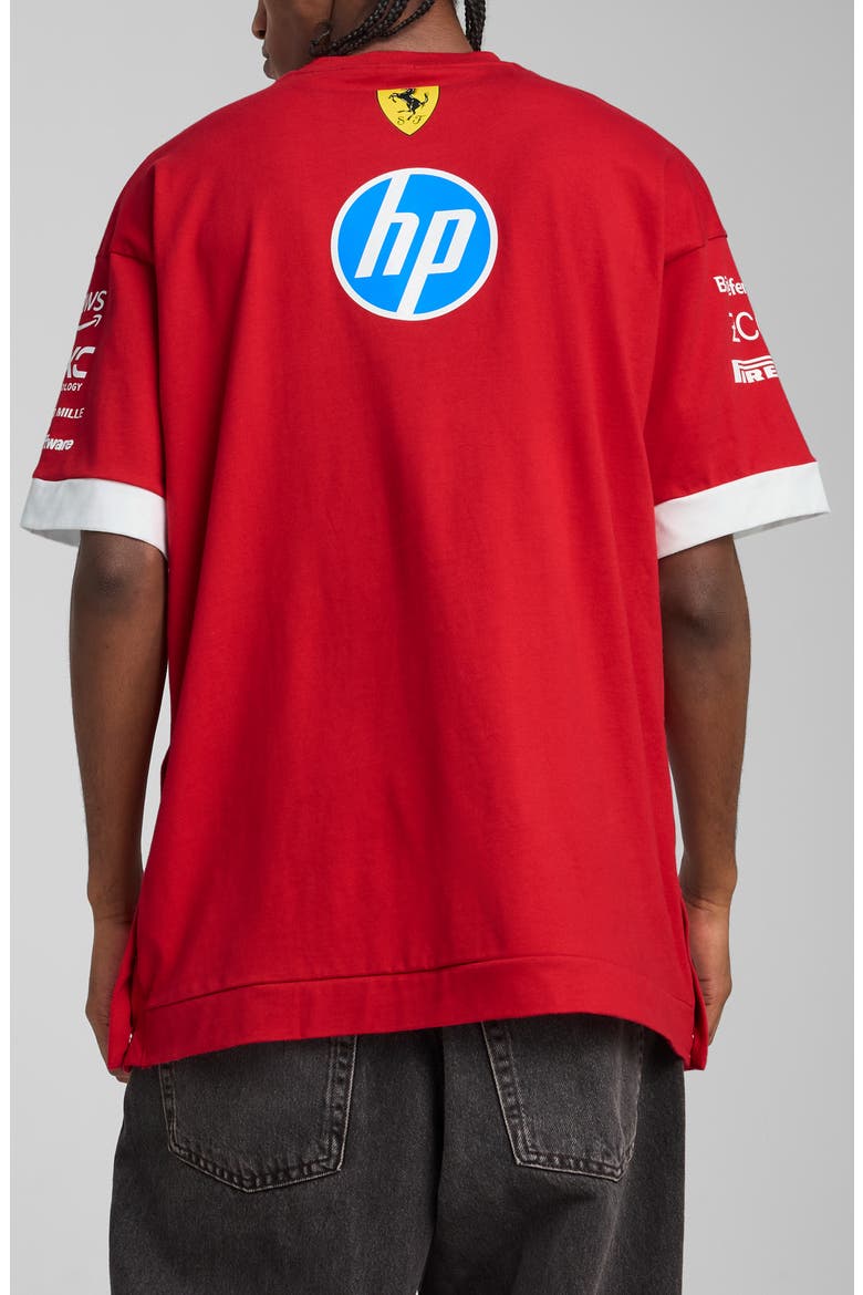 x 2025 Scuderia Ferrari HP Driver T-Shirt, Alternate, color, DARK CHERRY