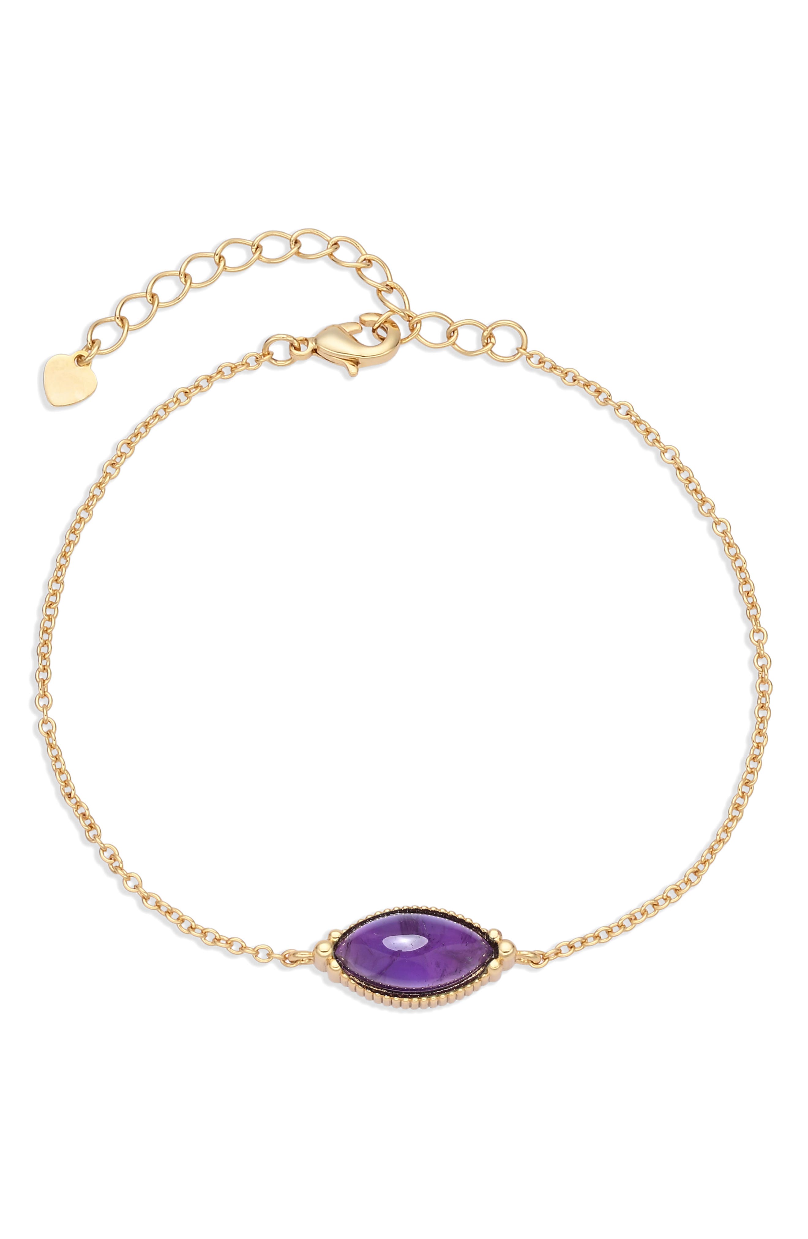 Fiona 14k Gold Plated Stone Bracelet