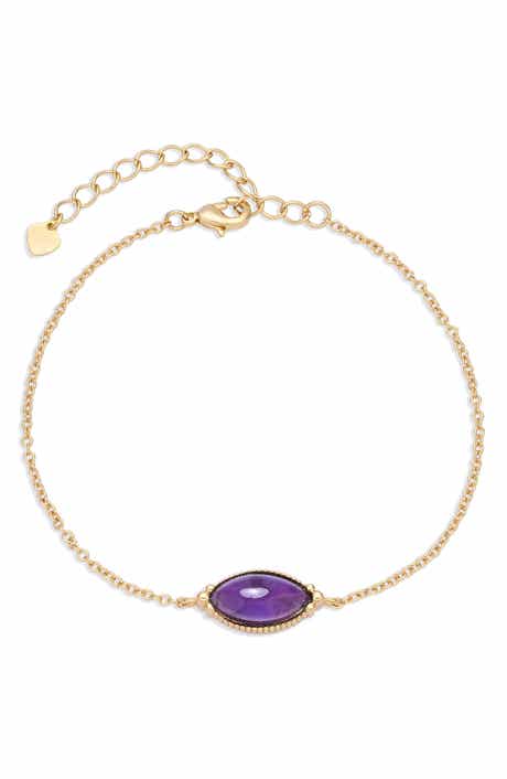 Fiona 14k Gold Plated Stone Bracelet