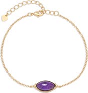 EYE CANDY LOS ANGELES Fiona 14k Gold Plated Stone Bracelet