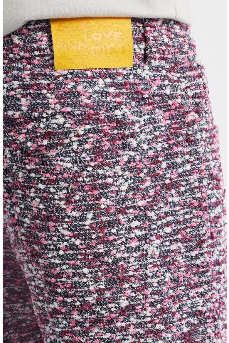 Tweed 5-Pocket Pants, Alternate, color, PINK MULTI