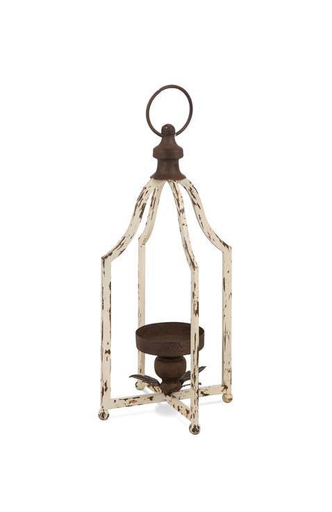 Modern Farmhouse Metal Decorative Lantern Candle Holder