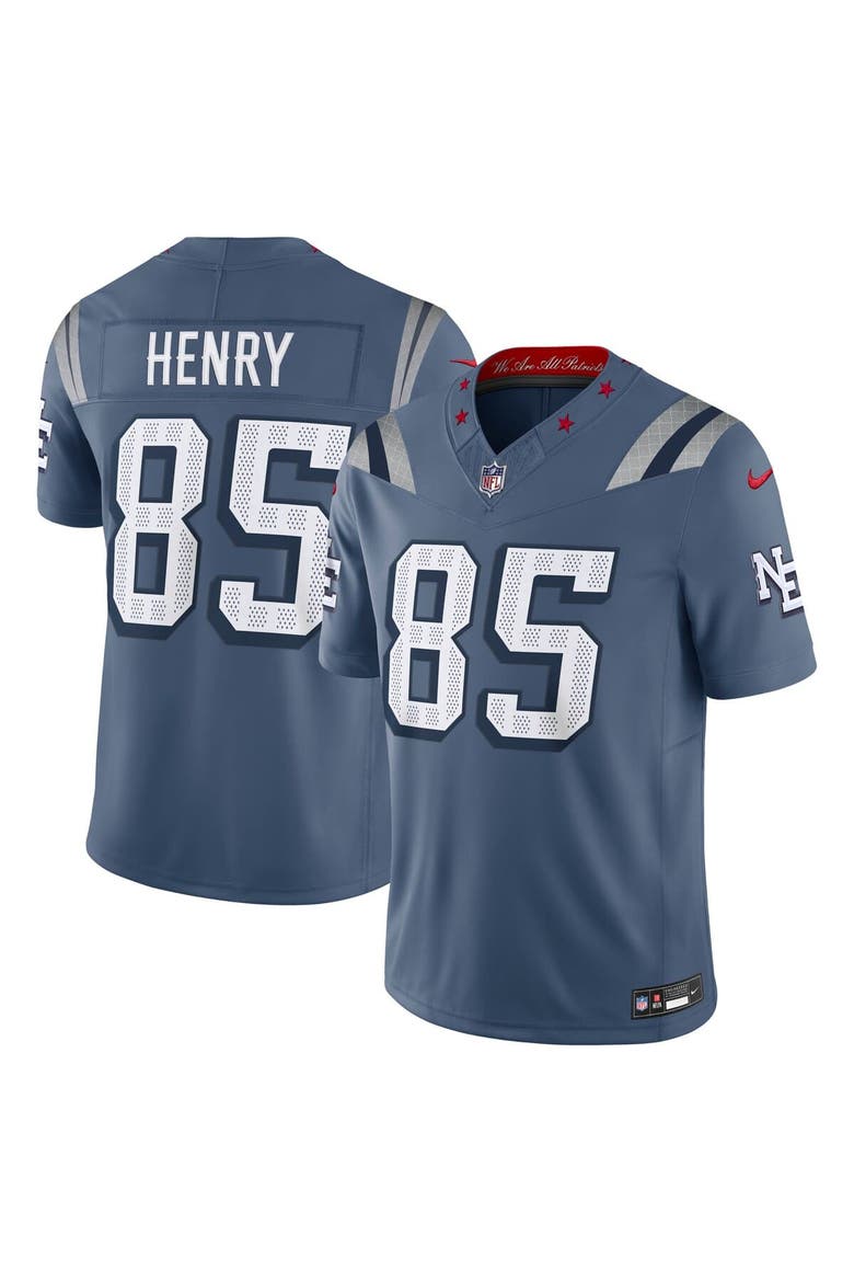 Men's Nike Hunter Henry Storm Blue New England Patriots 2025 Rivalries Collection Limited Jersey, Main, color, Blue
