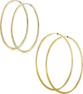 BLING JEWELRY Set of 2 Minimalist Hoop Earrings