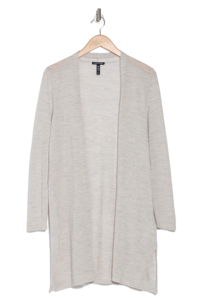 Open Front Merino Wool Cardigan, Alternate, color, SEA SALT