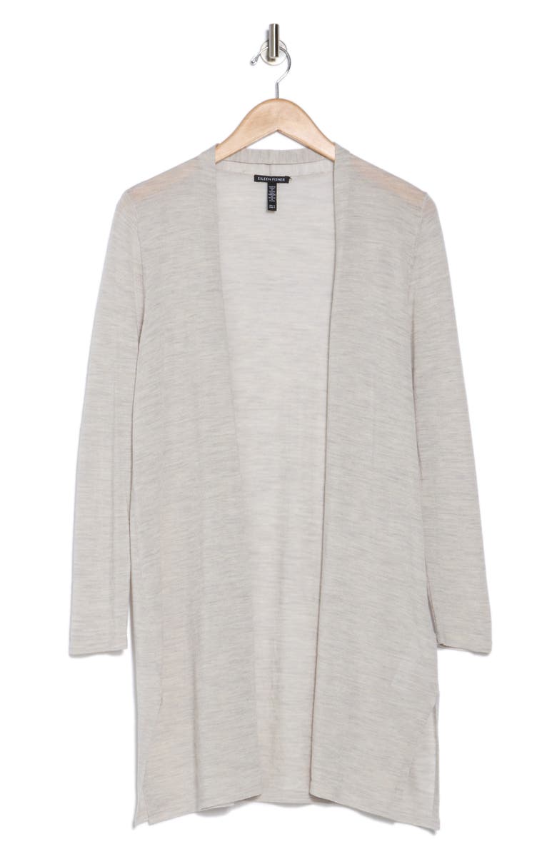 Eileen Fisher Open Front Merino Wool Cardigan, Alternate, color,