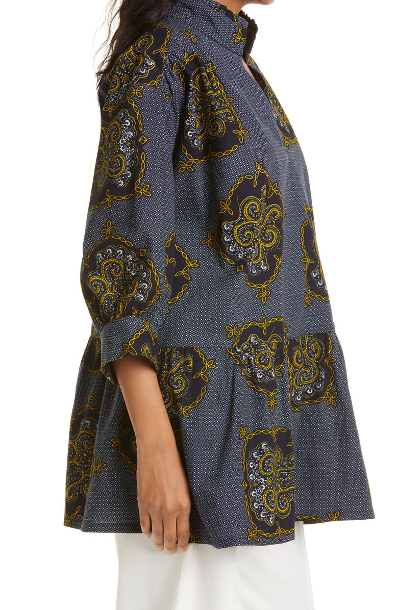 The Oula Company Curator Mix Print Cotton Tunic, Alternate, color, 