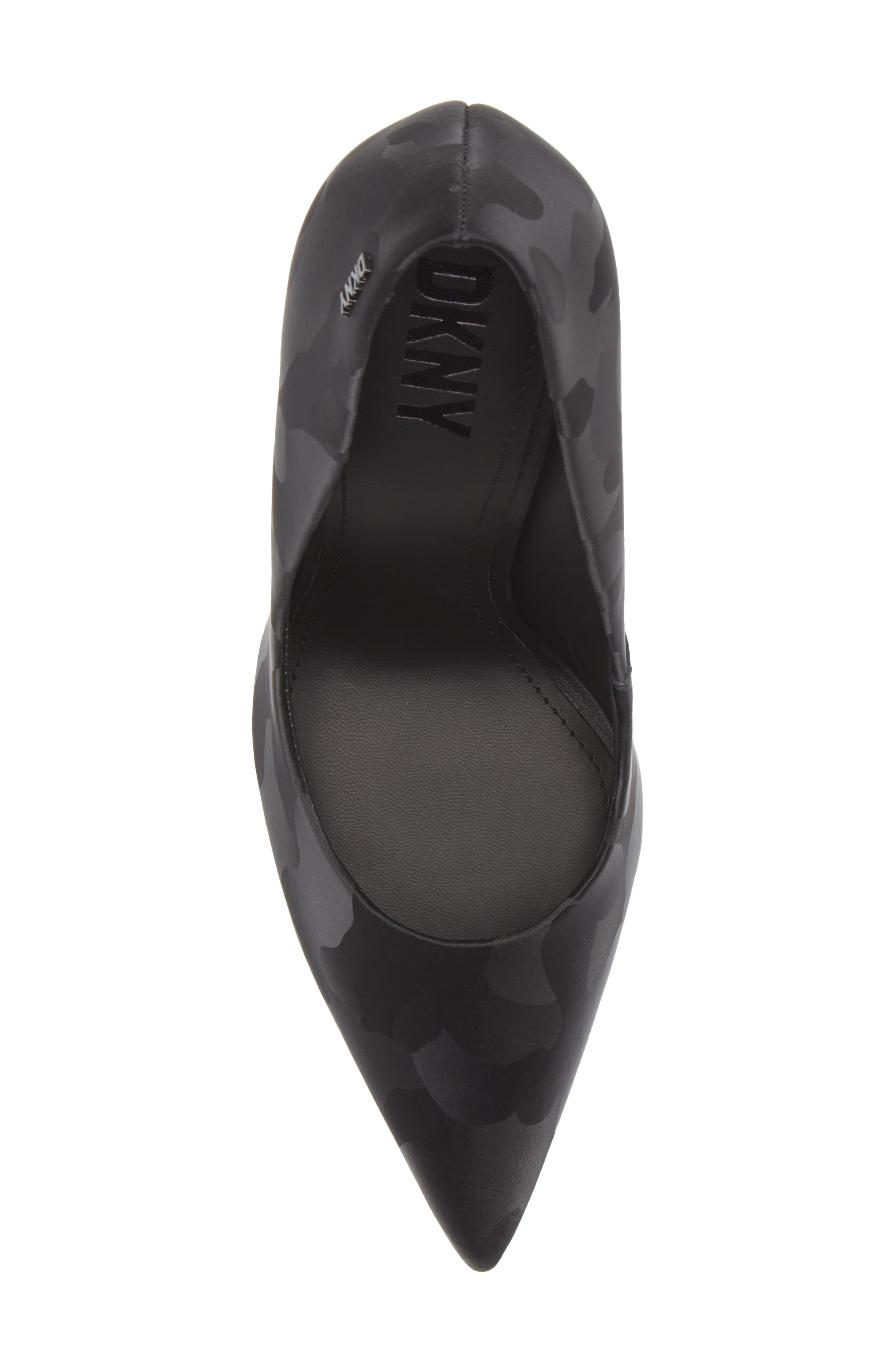 DKNY Carisa Pointed Toe Pump, Alternate, color, Black Camo Leather