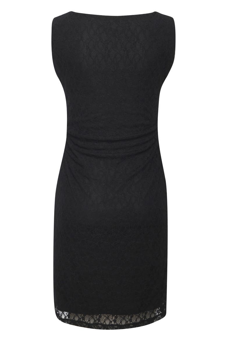 Sleeveless Boat Neck Lace Dress, Alternate, color, Black