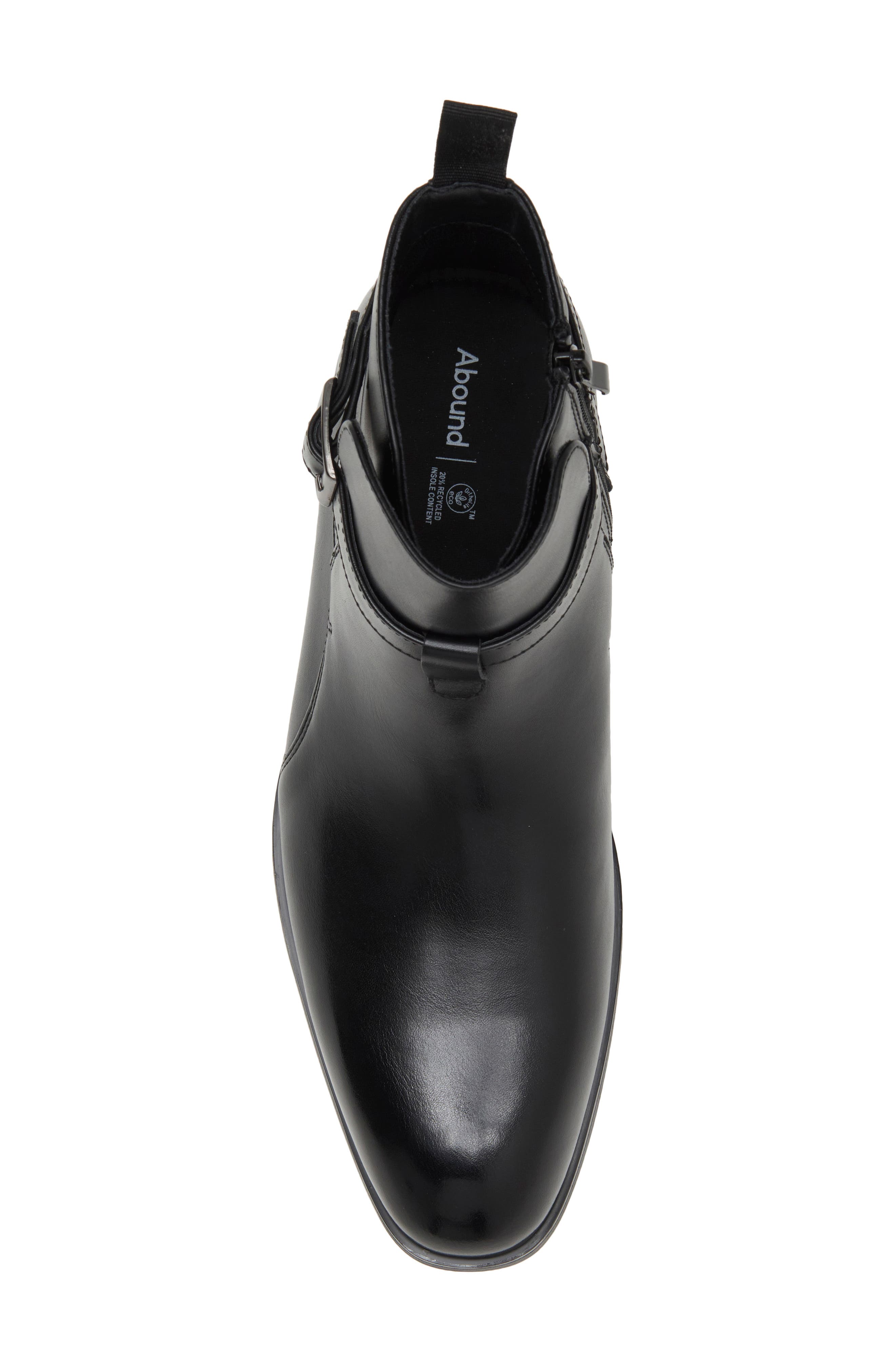 Rowan Jodhpur Faux Leather Boot, Alternate, color, BLACK