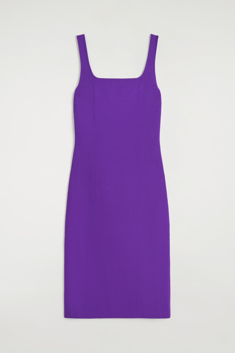 Knitted Midi Bodycon Dress, Alternate, color, PURPLE
