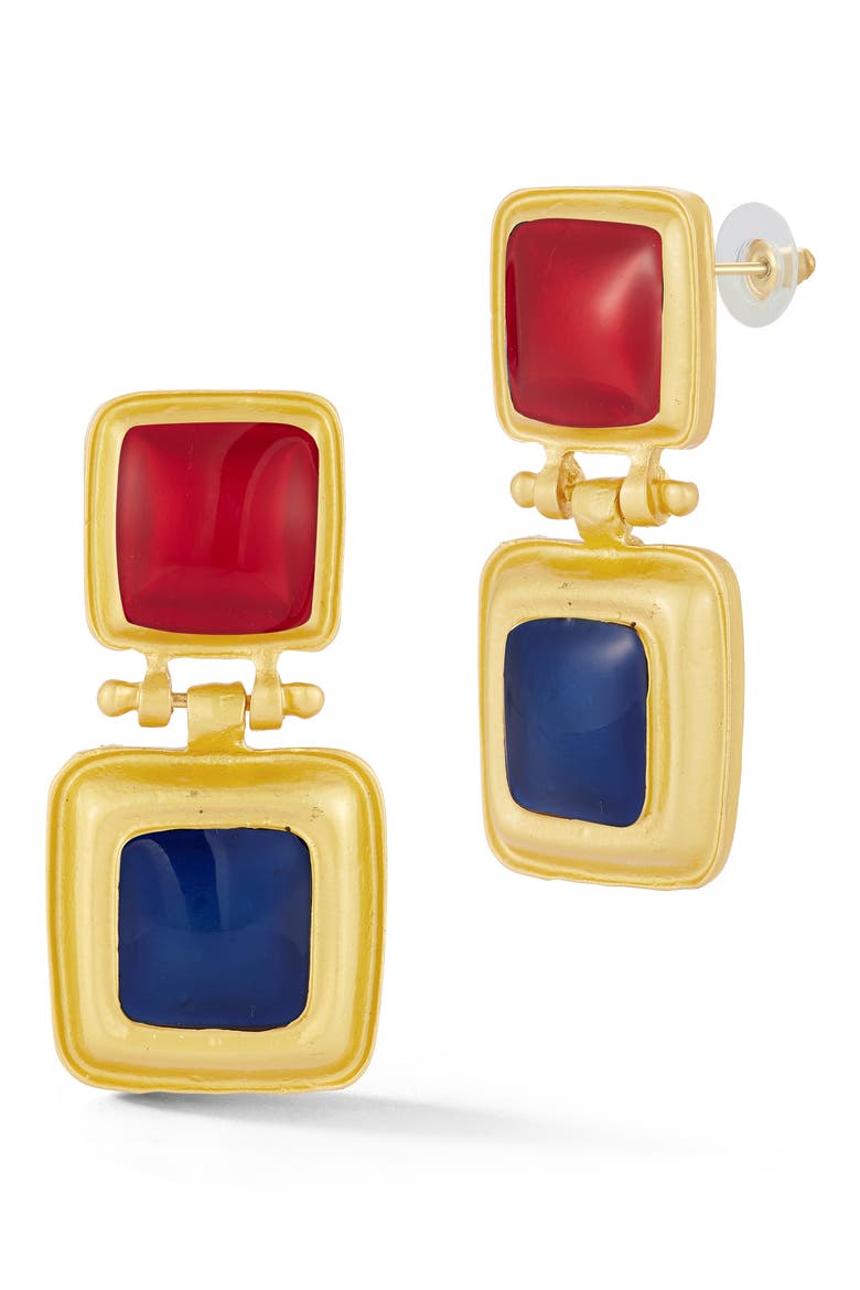 Vintage Drop Earrings, Main, color, GOLD MULTI
