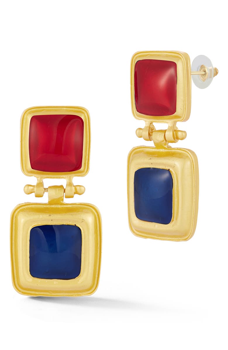 SPHERA MILANO Vintage Drop Earrings, Main, color, Gold Multi