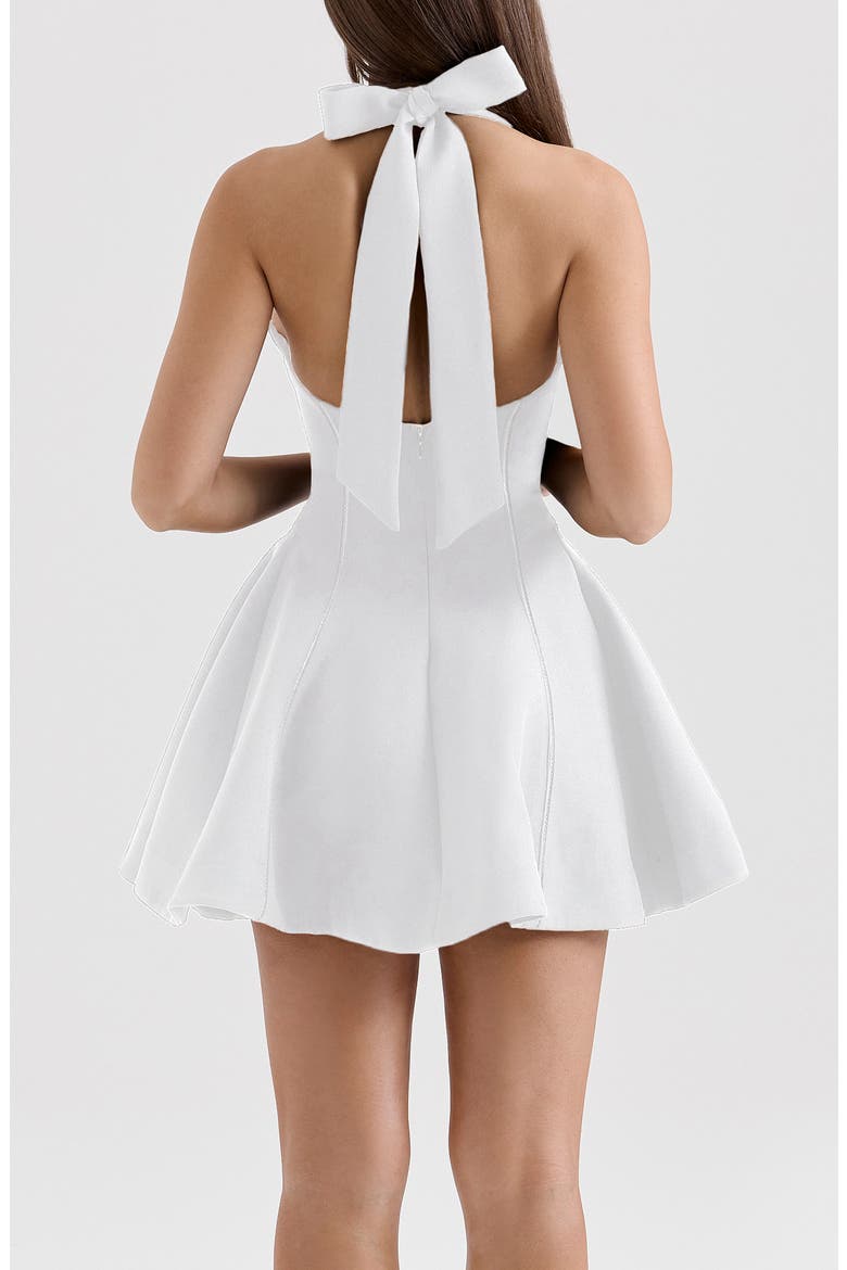Loulette Halter Minidress, Alternate, color, WHITE