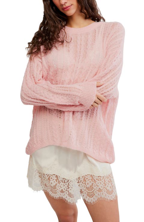 Sheer Luck Cable Knit Sweater
