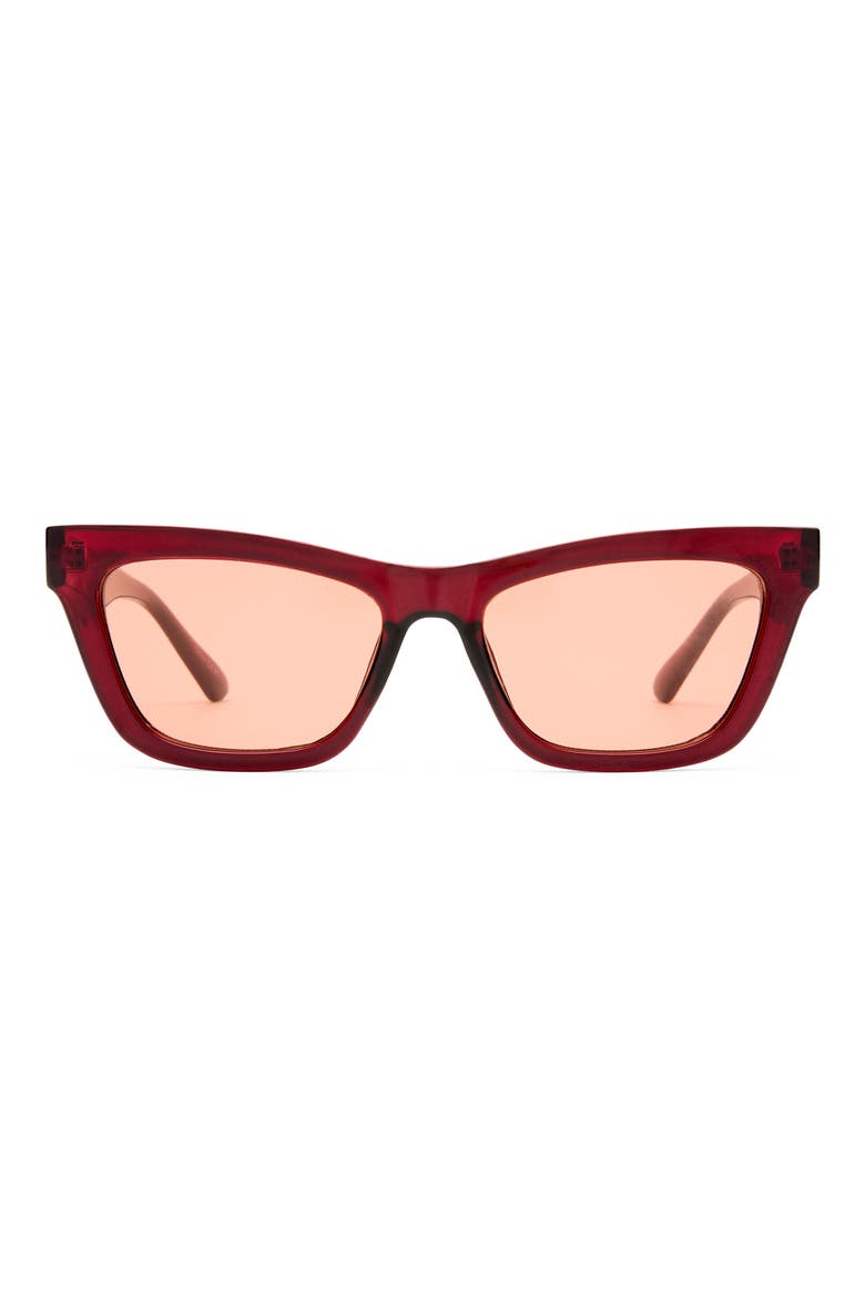 Amplitude 52mm Cat Eye Sunglasses, Main, color, CHERRY / CINNAMON TINT