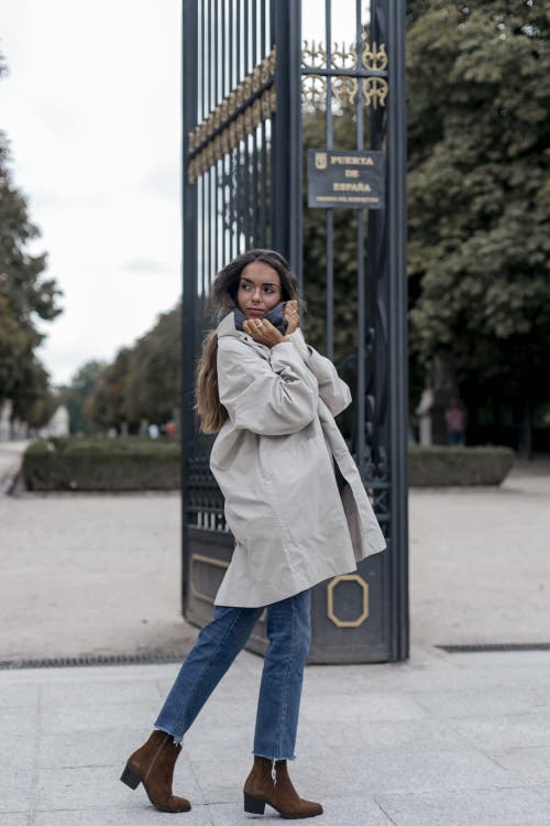 Menina Step River Suede Ankle Bootie In Brown