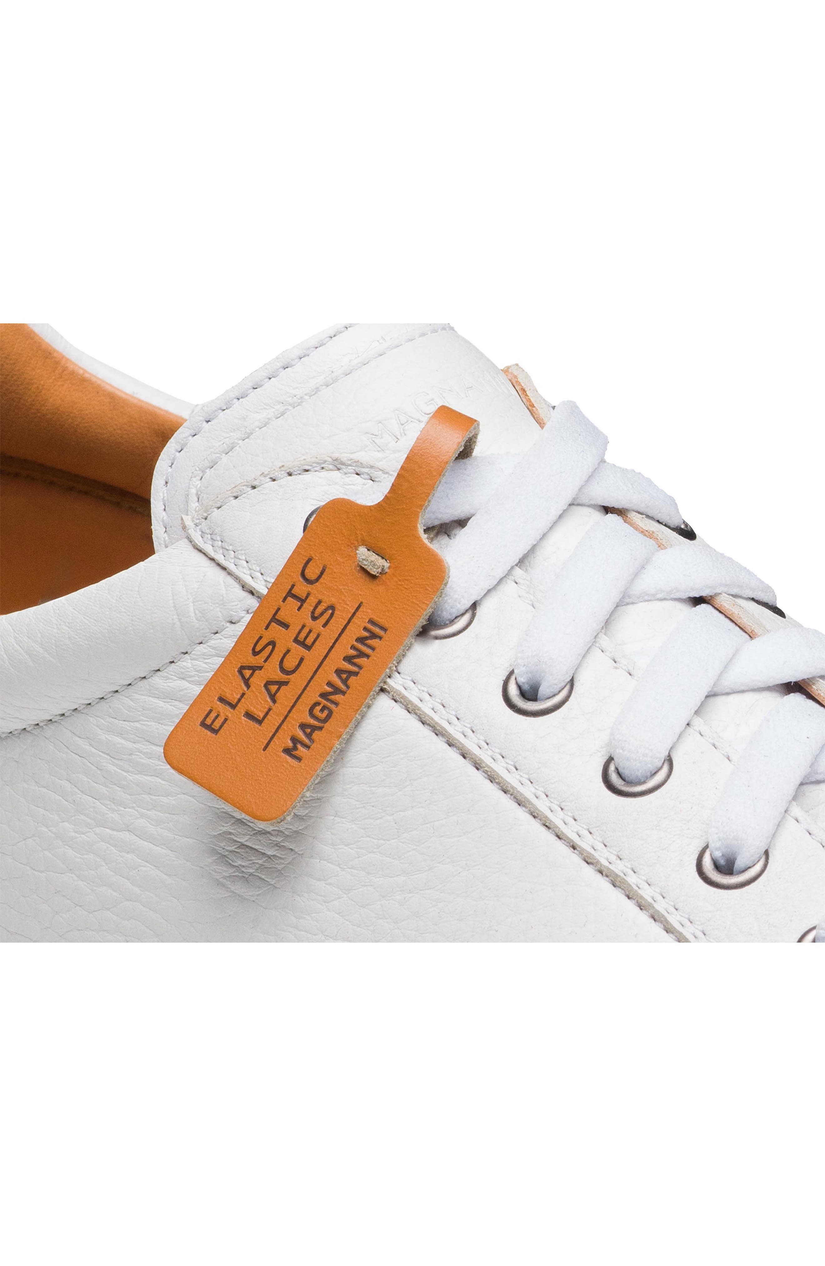 Magnanni Cote Lo Sneaker, Alternate, color, White Tumbled And White