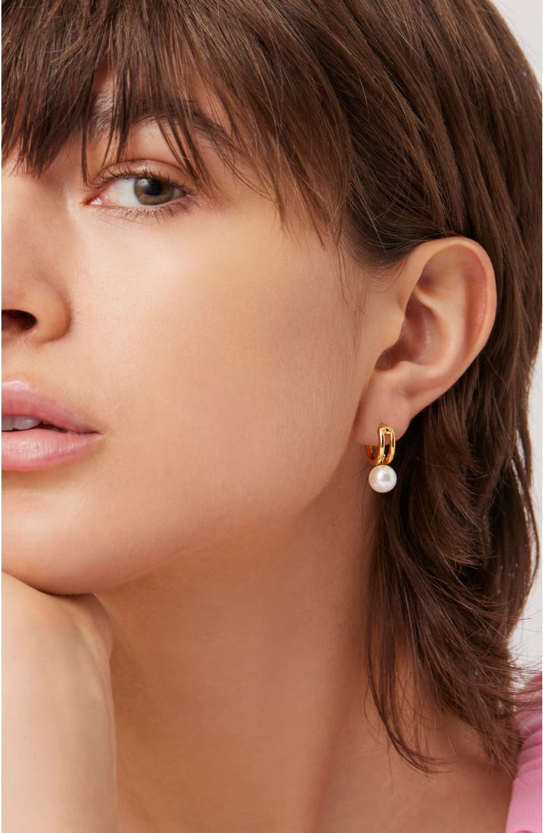 Jenny Bird Nova Huggie Hoop Earrings, Alternate, color, High Polish Gold