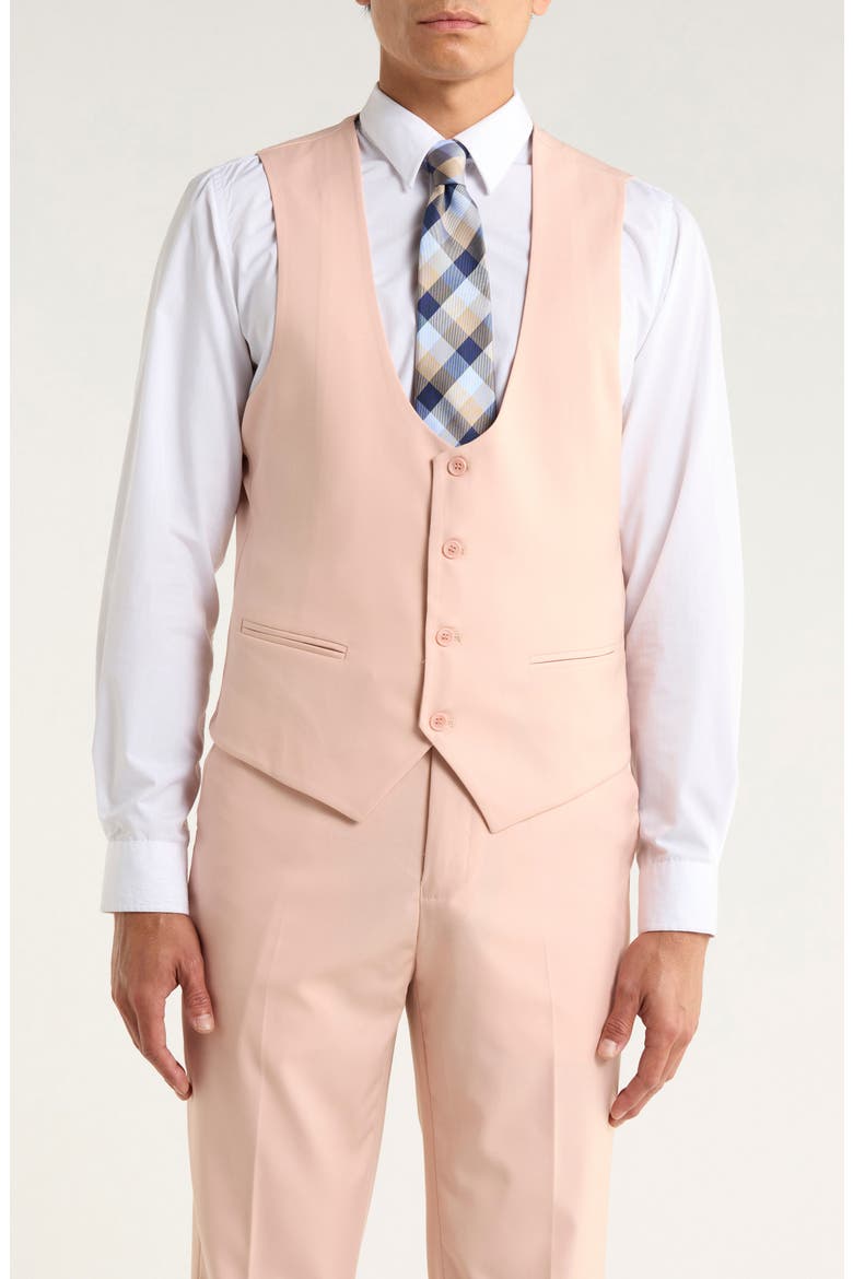Stretch 3-Piece Suit, Alternate, color, BLUSH