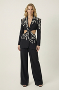 Modenaire Embellished Cutout Blazer