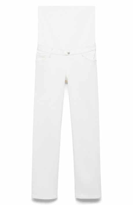 MANGO Over the Bump Ankle Straight Leg Maternity Jeans