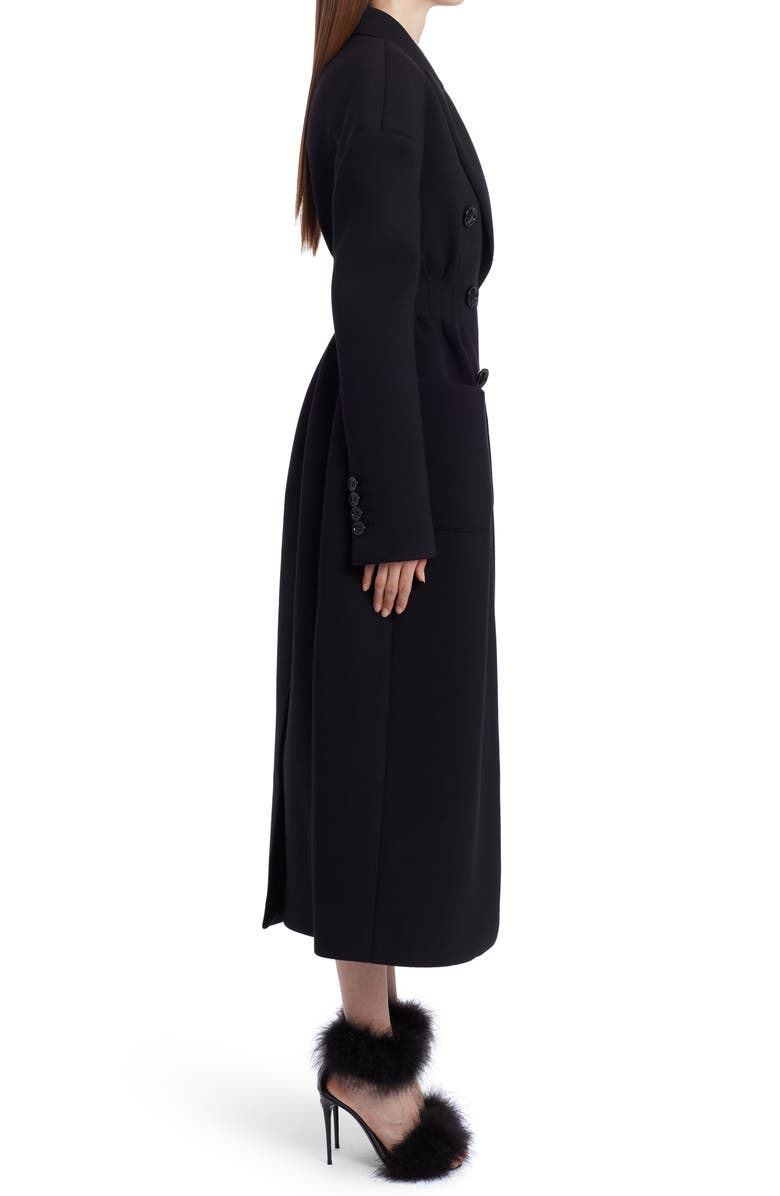 Dolce&Gabbana Padded Shoulder Double Breasted Coat, Alternate, color,