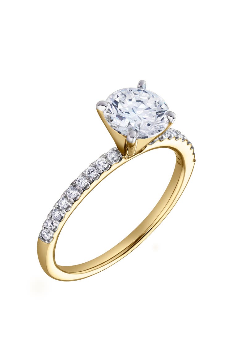 Kara 14K Yellow Gold Round Lab Grown Diamond Engagement Ring - 1.15 Ct, Alternate, color, 14K Yellow Gold