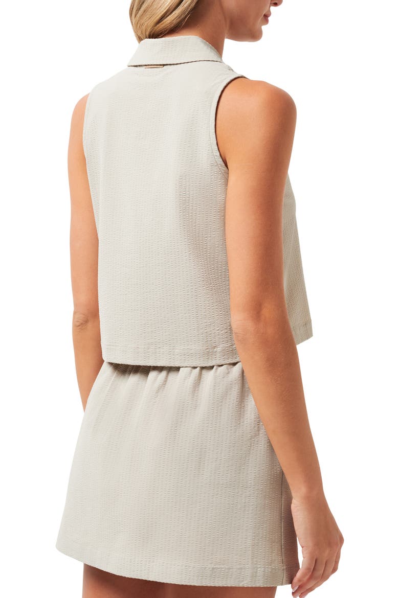 Timeless Breezeblend Sleeveless Polo, Alternate, color, ISLAND FOSSIL