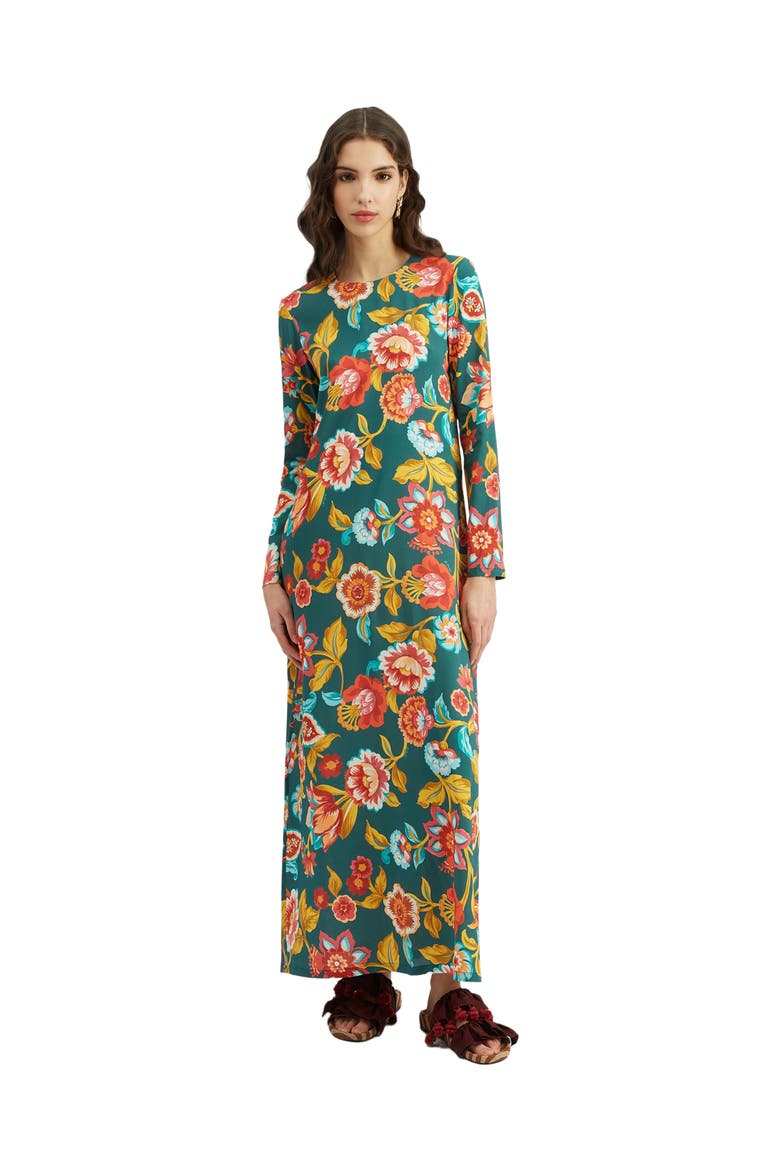 Long Sleeve Swing Dress Hottie Emerald, Alternate, color, Hottie Emerald