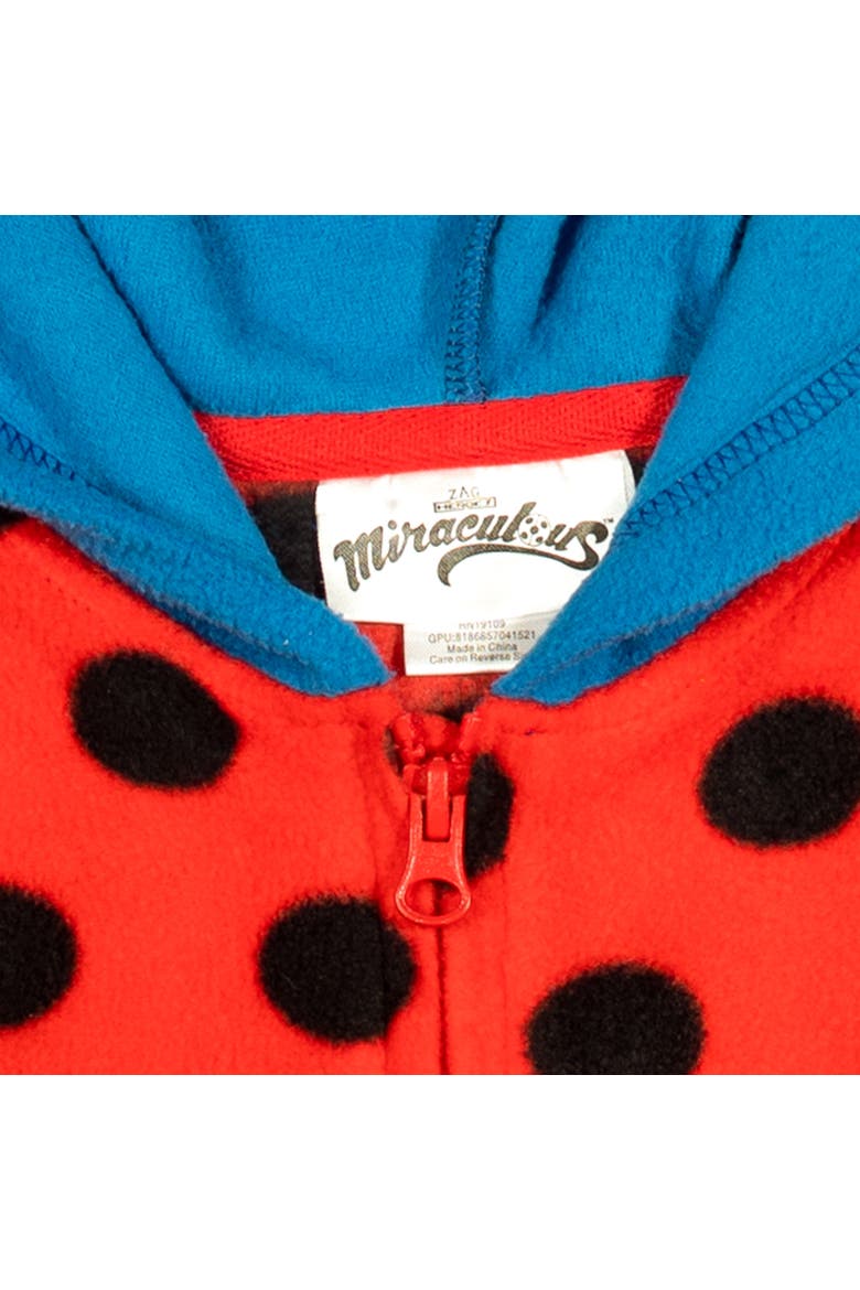 Ladybug Cosplay Fleece One Piece Pajamas, Alternate, color, Ladybug Red