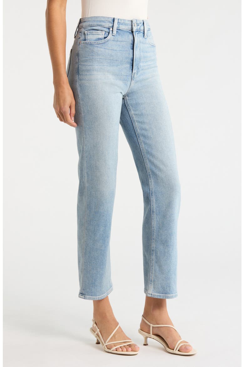 Stevie High Waist Ankle Straight Leg Jeans, Alternate, color, LISBON LIGHT