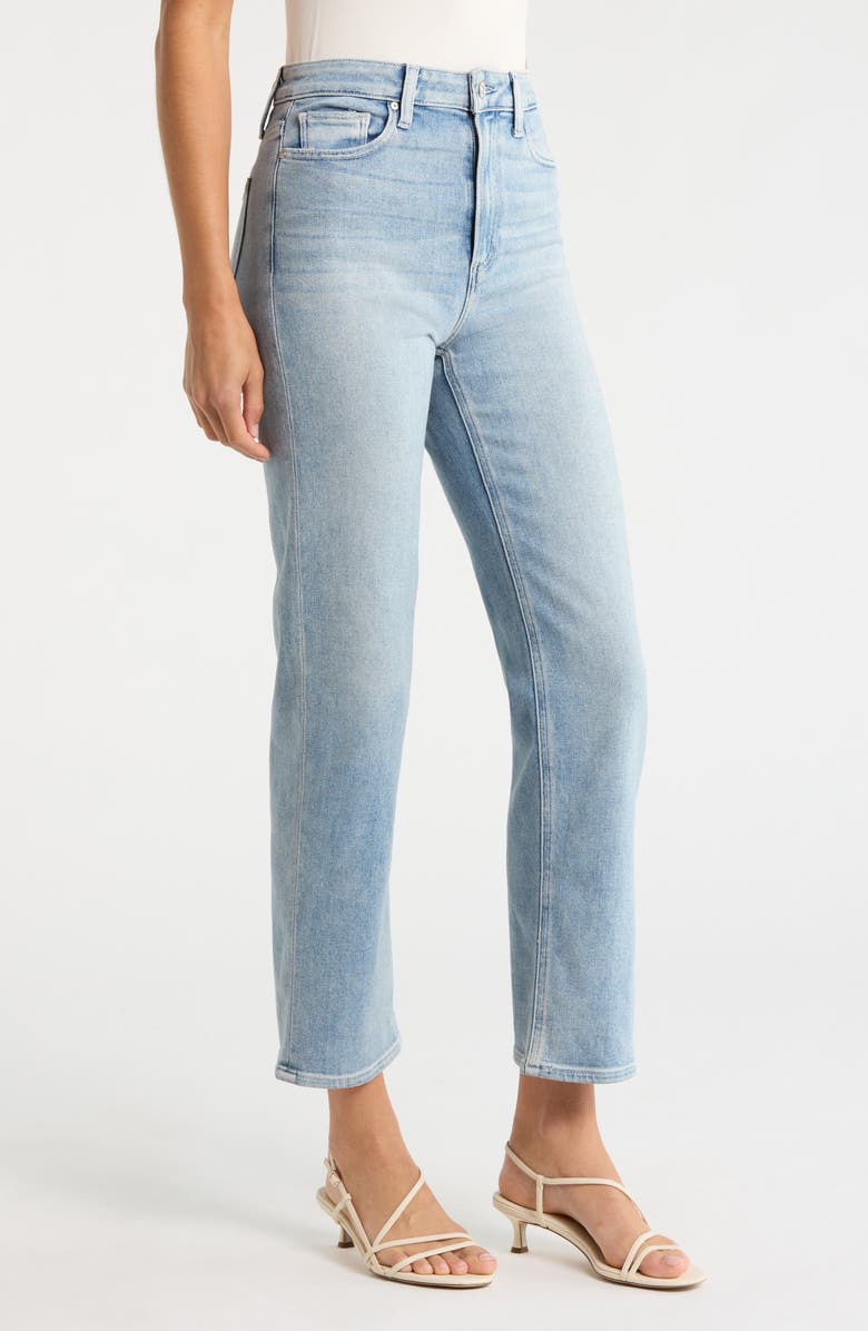 PAIGE Stevie High Waist Ankle Straight Leg Jeans, Alternate, color, Lisbon Light