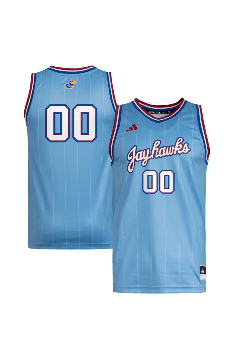 adidas Men's adidas #00 Light Blue Kansas Jayhawks Replica Swingman Jersey, Main, color, Light Blue