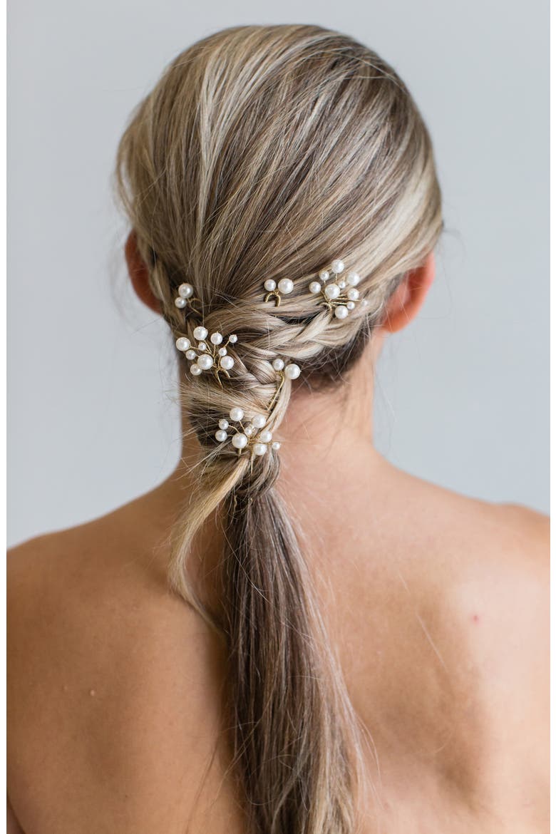 Wrenlee Set of 6 Hair Pins (Nordstrom Exclusive), Alternate, color, GOLD