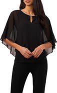 Chaus Keyhole Overlay Blouse