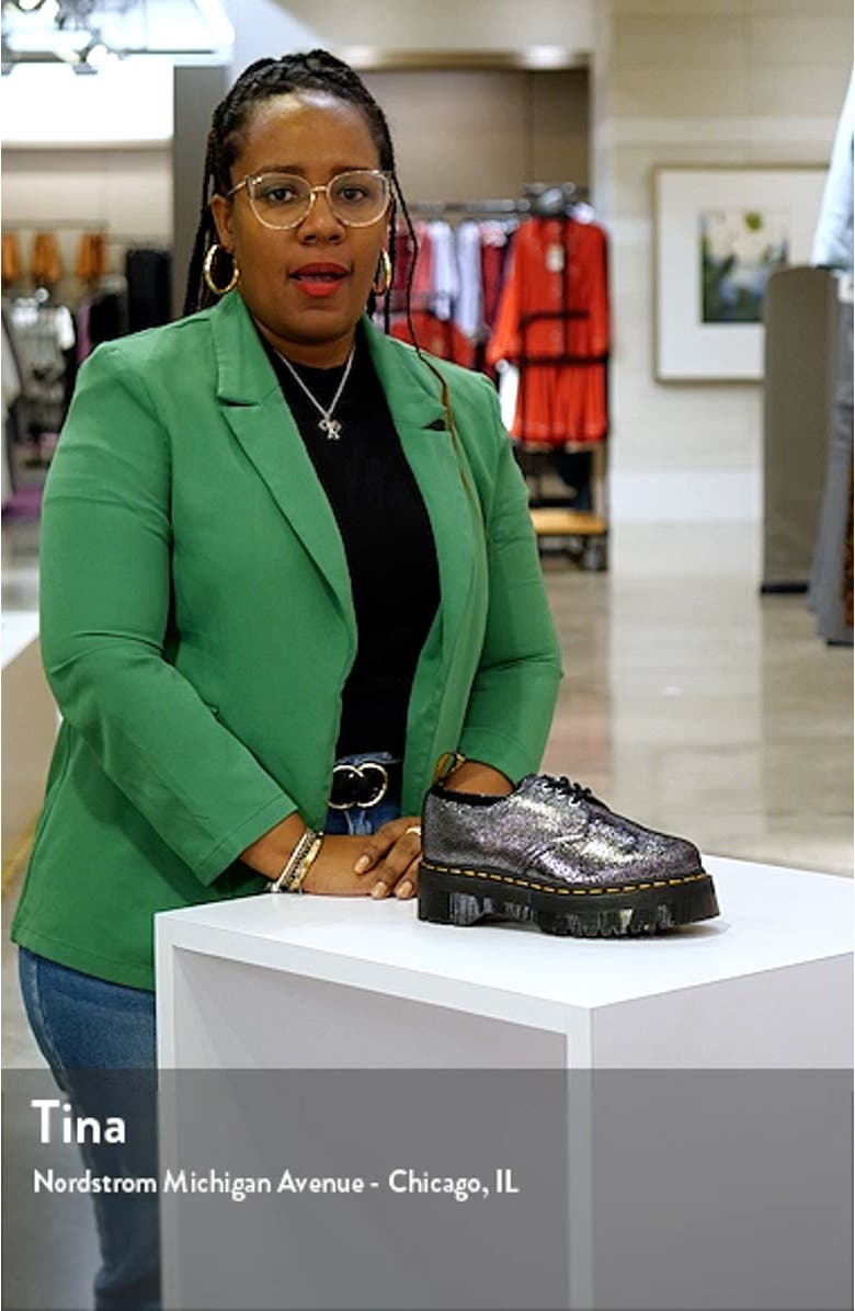 1461 Quad Faux Fur Lined Platform Derby, sales video thumbnail