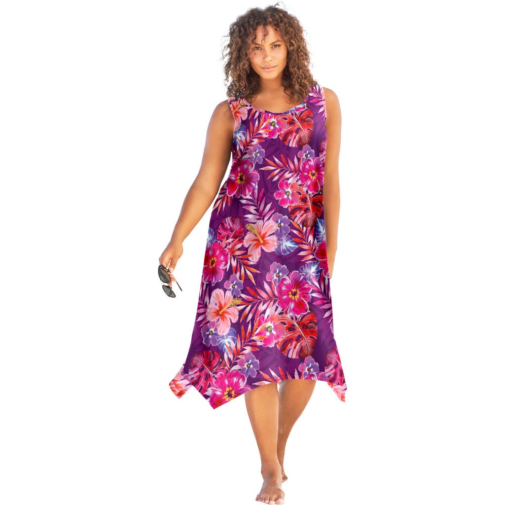 Swim 365 Sharktail Beach Cover Up In Purple