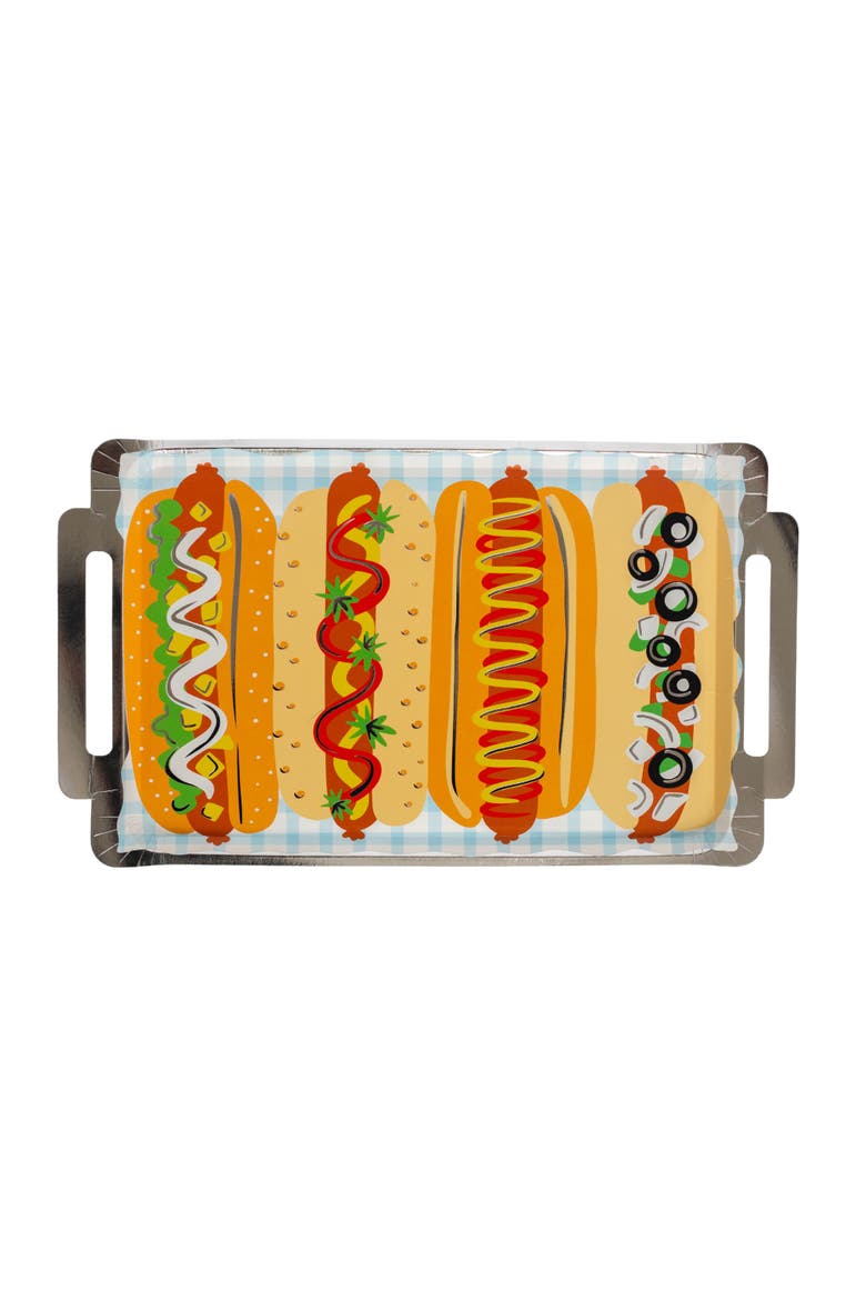 Patriotic Hot Dog Platter Shaped Plates, Main, color, Assorted Pre-Pack